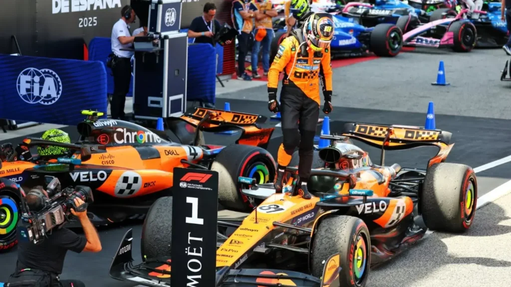 Oscar Piastri landed a blow to Lando Norris in Spain